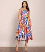 Multi fionna georgette geometric dress