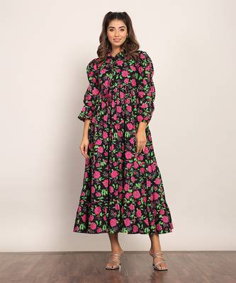 Multi cotton floral dress 1