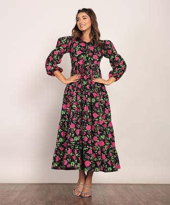 Multi cotton floral dress 3