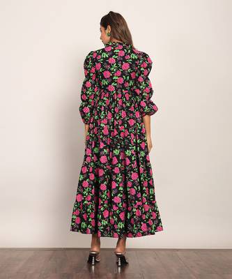 Multi cotton floral dress 6