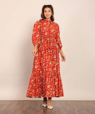 Multi cotton floral dress 1