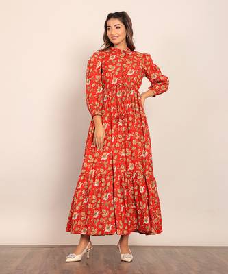 Multi cotton floral dress 3