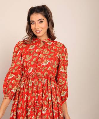 Multi cotton floral dress 5