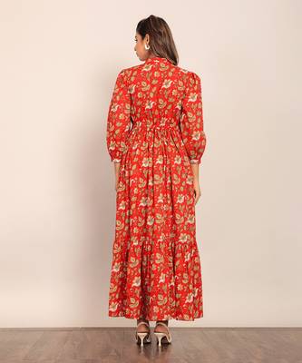 Multi cotton floral dress 6