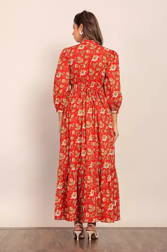 Multi cotton floral dress