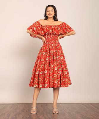 Multi cotton floral dress 1