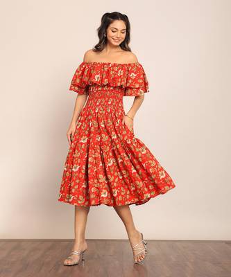 Multi cotton floral dress 4