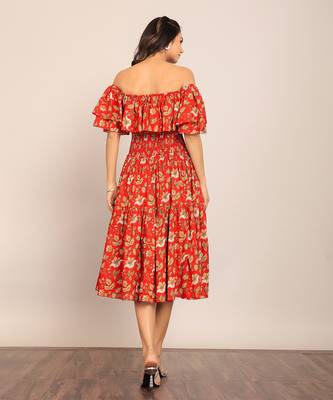 Multi cotton floral dress 6