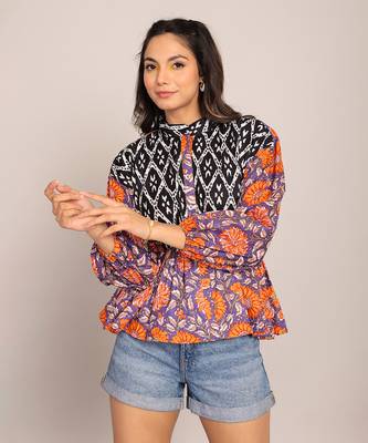Multi cotton floral top 4