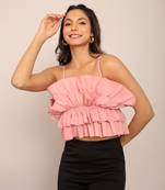 Pink cotton solid top