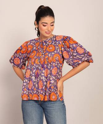 Multi cotton floral top 2