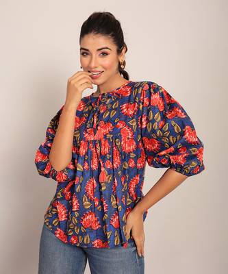 Multi cotton floral top 1