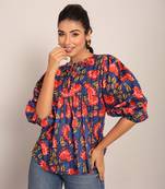 Multi cotton floral top