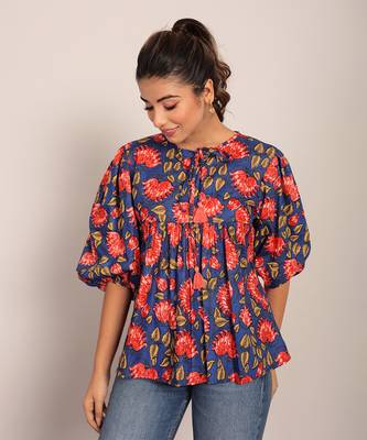 Multi cotton floral top 3