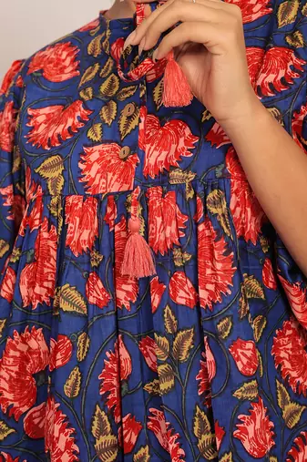 Multi cotton floral top