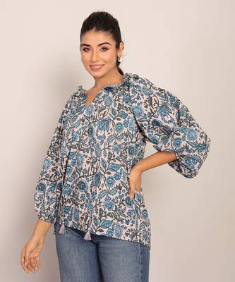 Multi cotton floral top 1