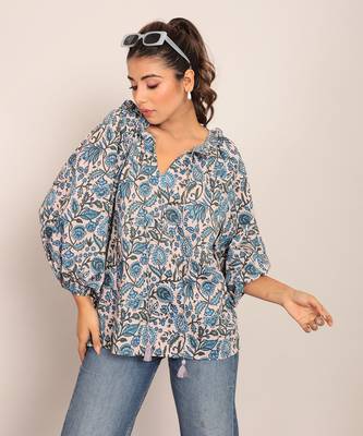 Multi cotton floral top 2