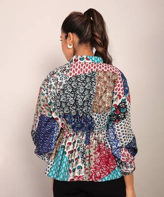 Multi cotton geometric top 6
