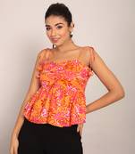 Multi cotton floral top