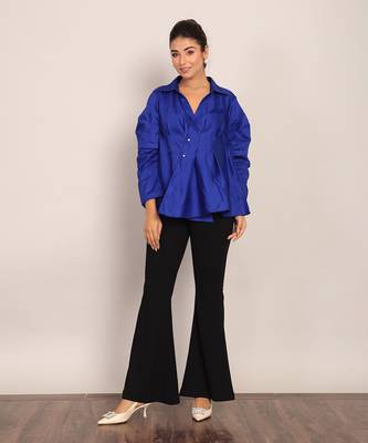 Blue glaze cotton solid top 3