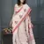 Off White Designer Weaving Handloom Linen Saree With Blouse
