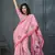 Pink Designer Weaving Handloom Linen Saree With Blouse