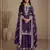 Purple embroidered silk salwar suit