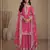 Pink embroidered silk semi-stitched salwar suit