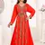 Red color full sleeves Handmade Moroccan Kaftan