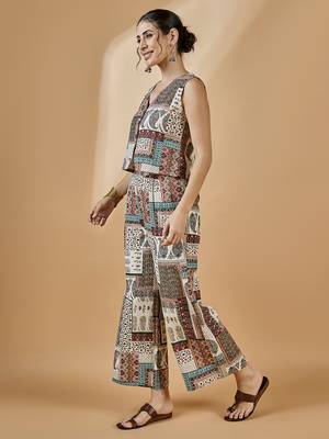 Winered women waistcoat and pant co-ord set 3