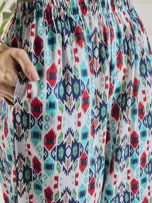 Winered women multicolor ikat print co-ord set 5