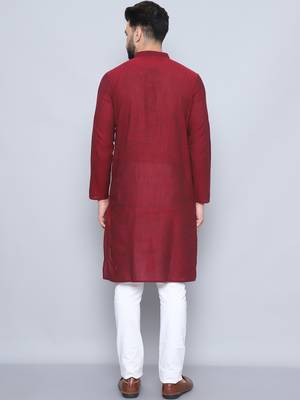 Pure cotton maroon  kurta 3