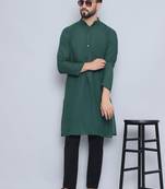 Pure cotton green  kurta