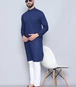 Pure cotton blue  kurta