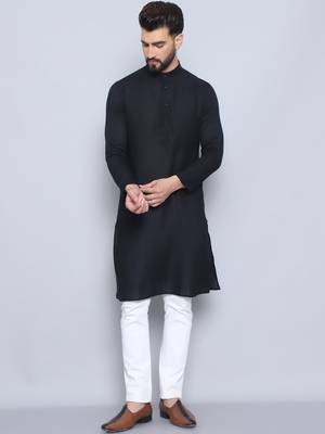 Pure cotton black  kurta 2