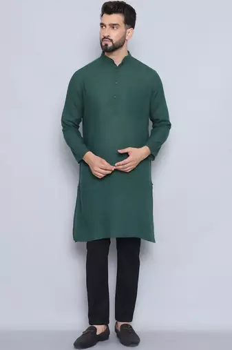 Pure cotton green  kurta