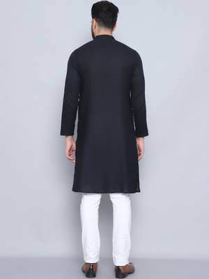 Pure cotton black  kurta 3