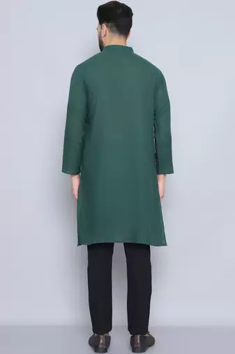 Pure cotton green  kurta
