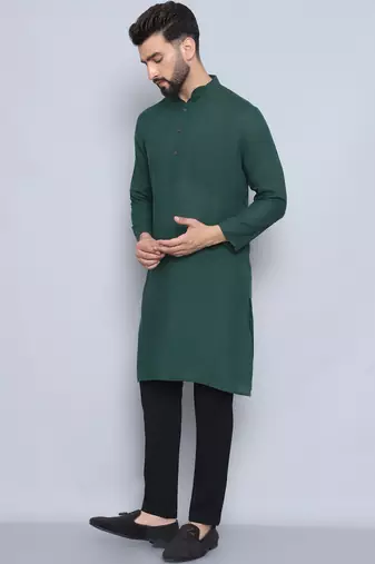 Pure cotton green  kurta