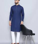 Pure cotton blue  kurta