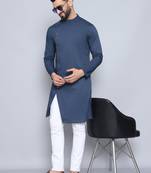 pure cotton blue kurta