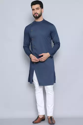 pure cotton blue kurta