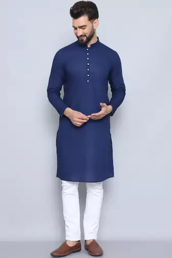 Pure cotton blue  kurta