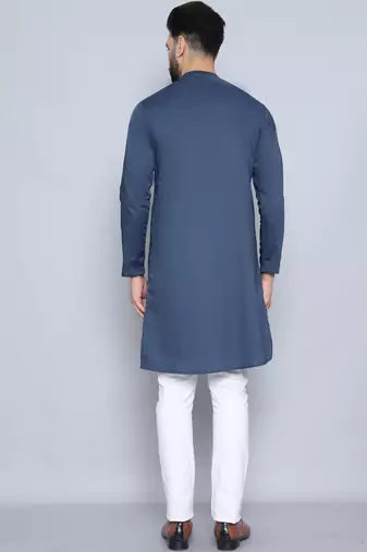 pure cotton blue kurta