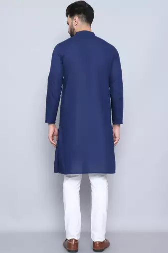 Pure cotton blue  kurta
