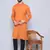 Pure cotton orange  kurta