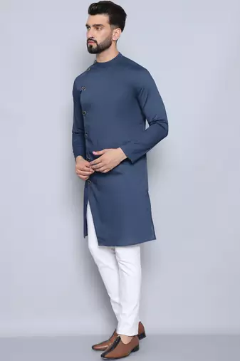 pure cotton blue kurta