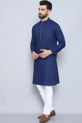 Pure cotton blue  kurta