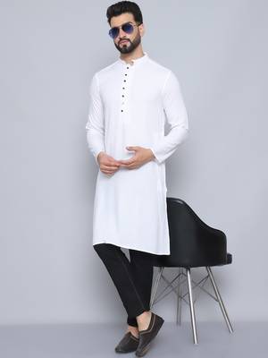 Pure cotton white  kurta 1