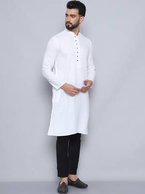 Pure cotton white  kurta 4